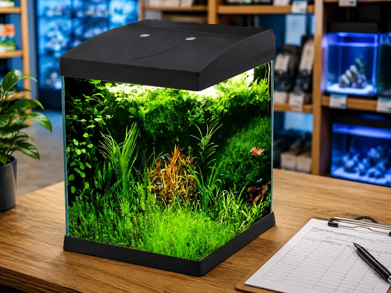 Aquarium Starter Kit with LED Light: Panduan Sourcing — supporting aquarium detail