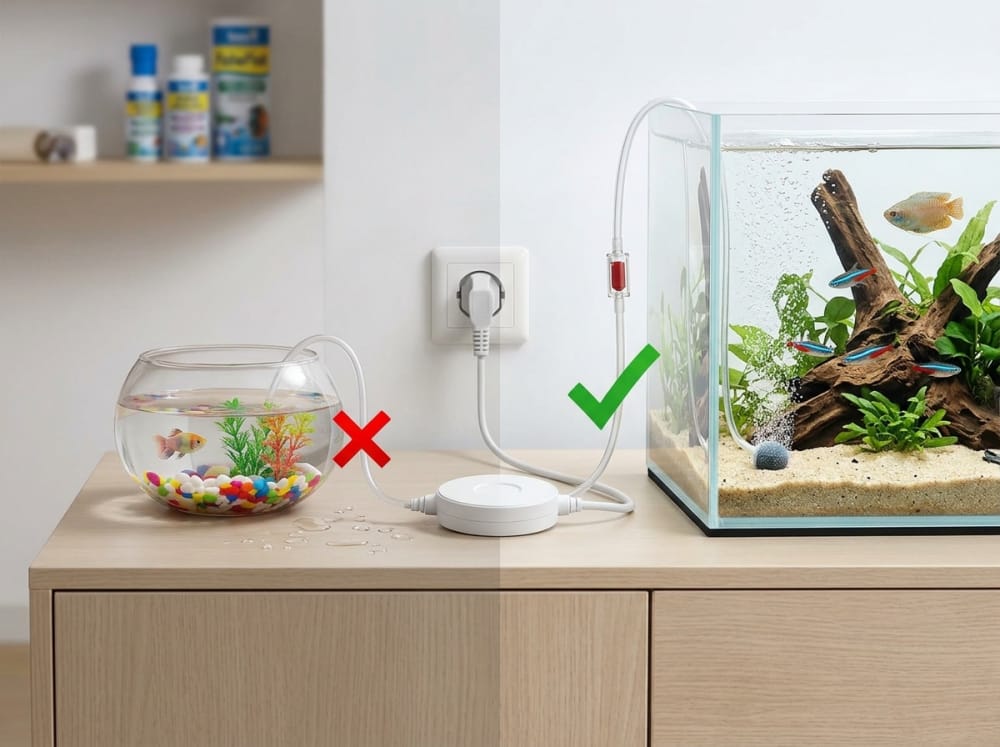 Kesalahan Pompa Udara Akuarium di Indonesia — supporting aquarium detail