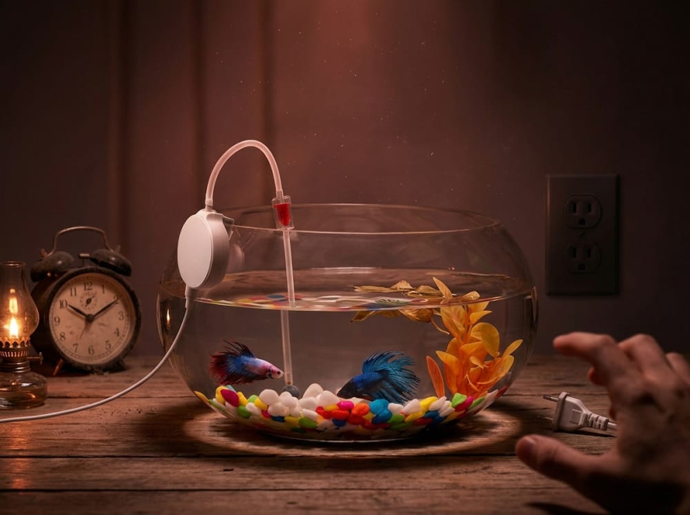 Panduan Memilih Pompa Udara Mini Senyap di Indonesia — supporting aquarium detail