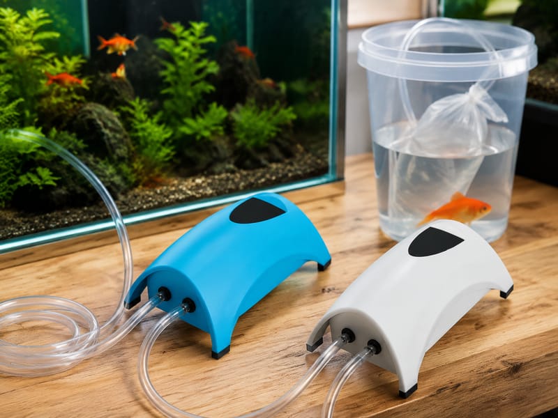 Rechargeable Aquarium Air Pump Supplier untuk Pembeli B2B — practical setup example