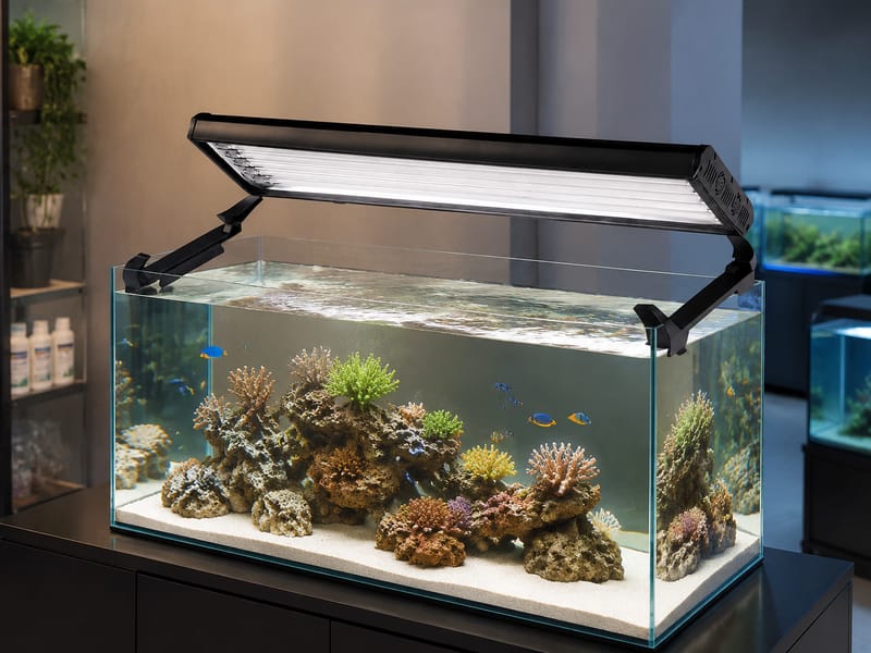 T5 HO Aquarium Lights Wholesale untuk Pembeli B2B — supporting aquarium detail