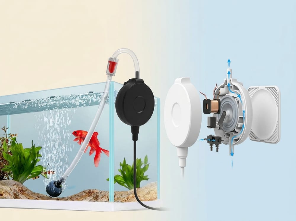 Fungsi Pompa Udara Akuarium Mini di Indonesia — supporting aquarium detail