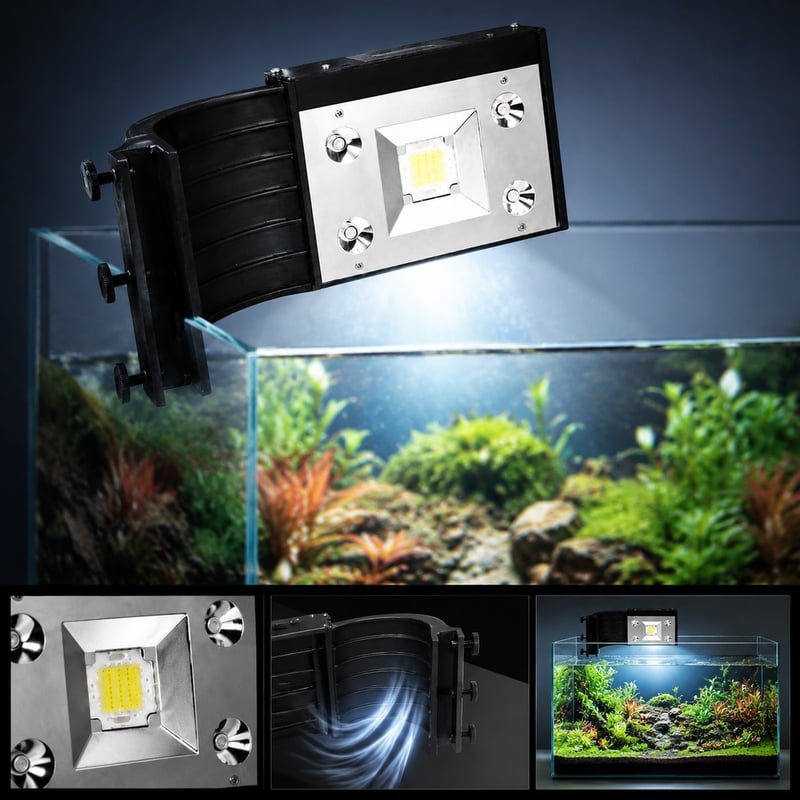Gambar performa Set Akuarium WK004 dengan Lampu LED Jepit Berdaya Tinggi model WK004 untuk distributor peralatan akuarium dan tim pengadaan
