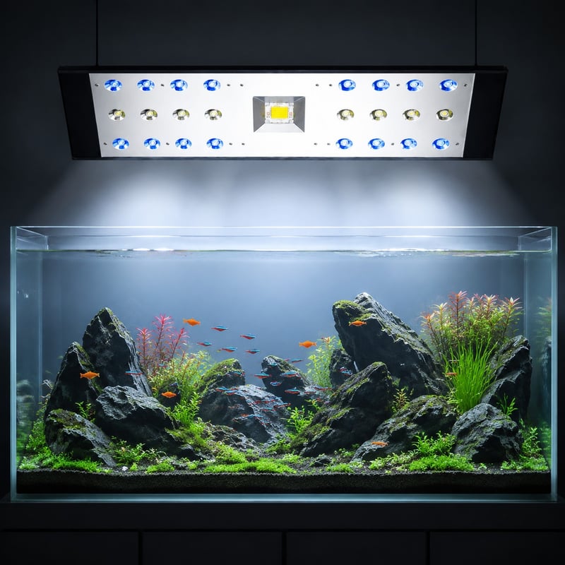 Gambar performa Lampu LED Akuarium WK005 model WK005 untuk distributor peralatan akuarium dan tim pengadaan