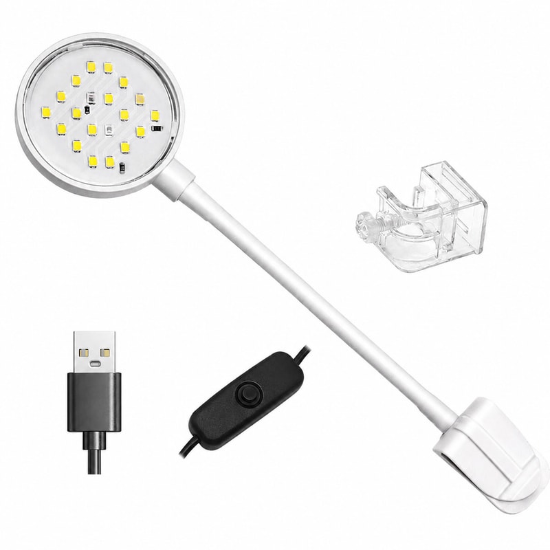 Lampu Akuarium Jepit 6500K WK008 untuk grosir peralatan akuarium, pasokan OEM dan distributor