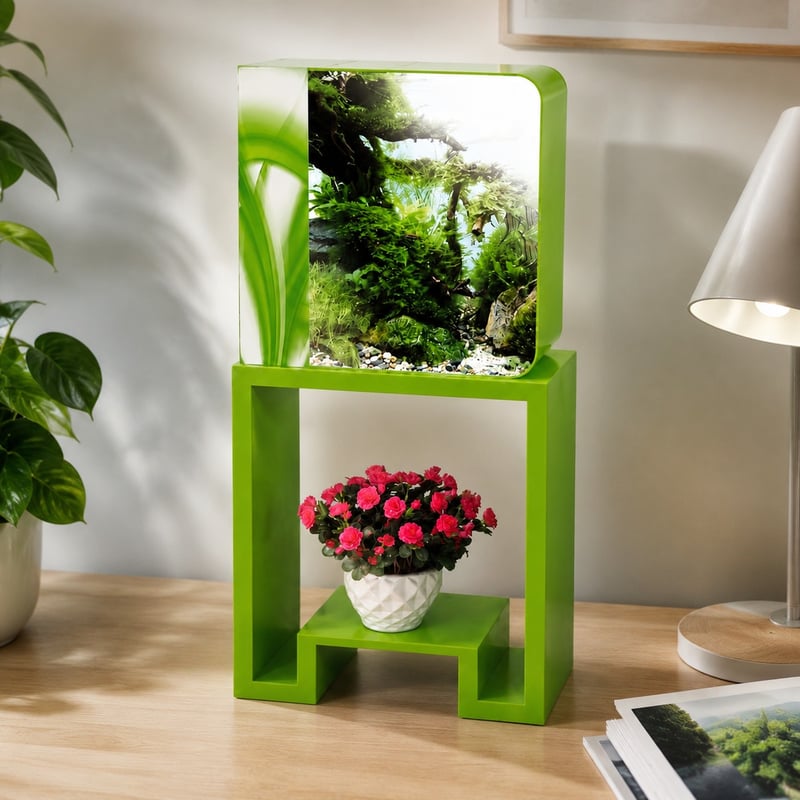 Gambar fungsi model WK010 Akuarium Ikan Akrilik All-in-One WK010 dengan LED RGB untuk distributor tangki akuarium dan tim pengadaan