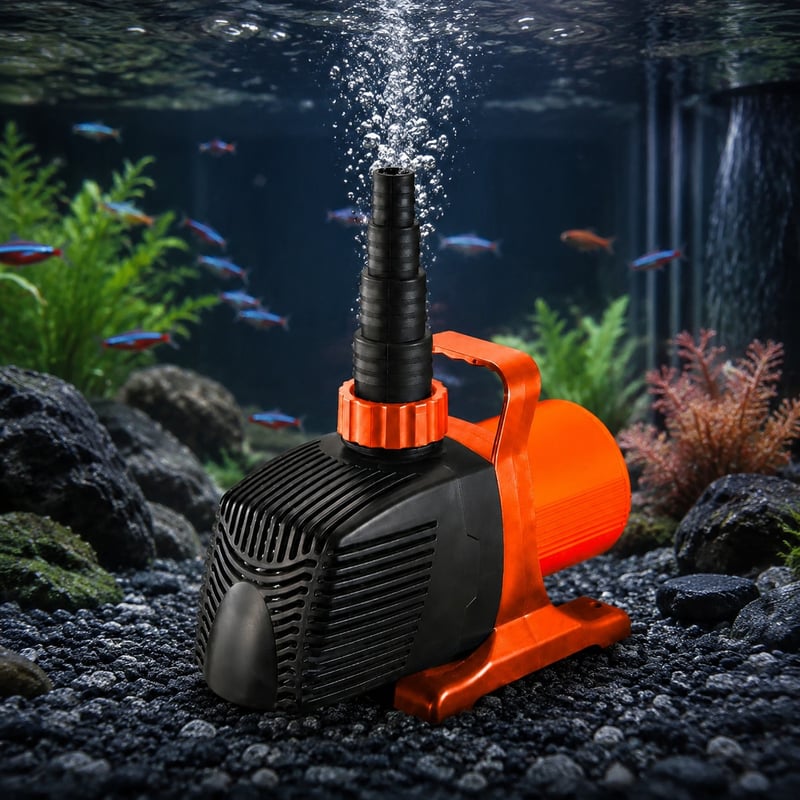 Gambar performa WK021 4 Pole Variable Speed Aquarium Water Pump model WK021 untuk distributor peralatan akuarium dan tim pengadaan
