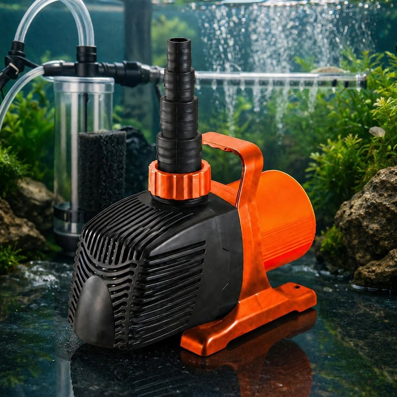 Gambar keunggulan WK021 4 Pole Variable Speed Aquarium Water Pump model WK021 untuk distributor peralatan akuarium dan tim pengadaan