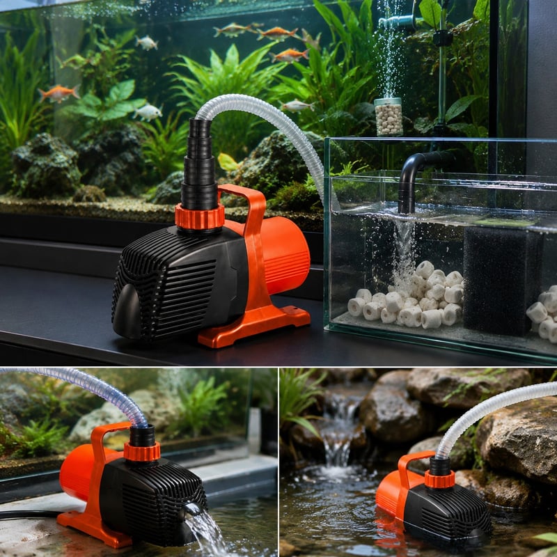 Gambar fungsi model Pompa Air Akuarium Kecepatan Variabel 4 Kutub WK022 untuk distributor peralatan akuarium dan tim pengadaan