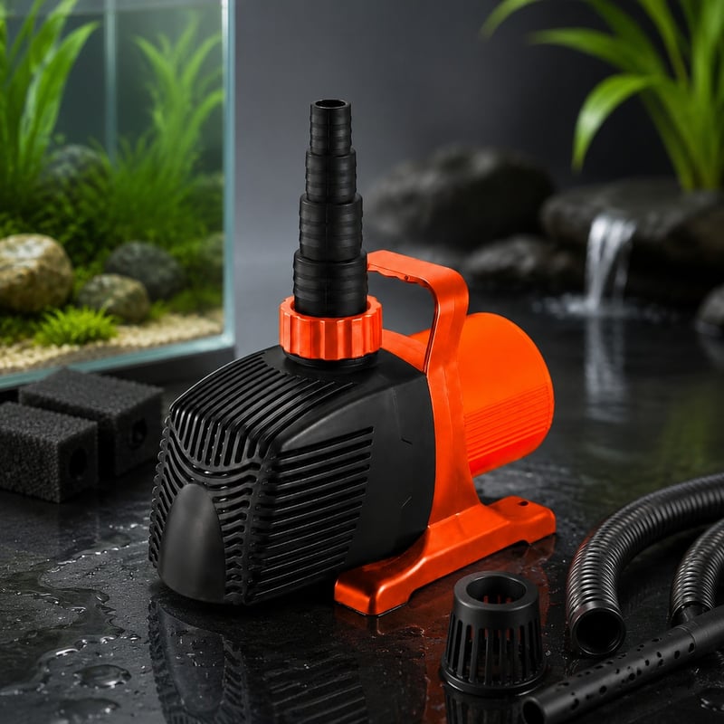 Gambar keunggulan model Pompa Air Akuarium Kecepatan Variabel 4 Kutub WK022 untuk distributor peralatan akuarium dan tim pengadaan