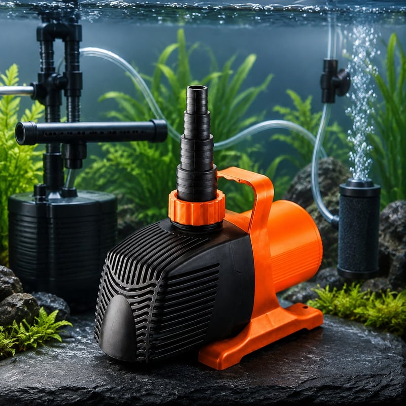 Gambar keunggulan Pompa Air Akuarium Kecepatan Variabel 4 Kutub model WK026 untuk distributor peralatan akuarium dan tim pengadaan