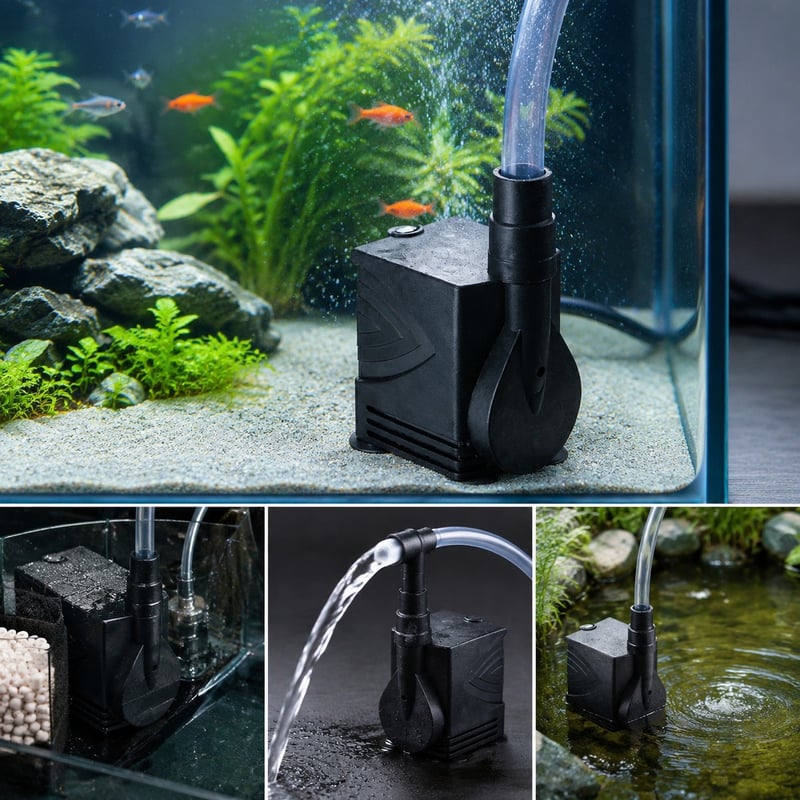 Gambar fungsi Pompa Air Akuarium Mini Submersible WK042 model WK042 untuk distributor peralatan akuarium dan tim pengadaan