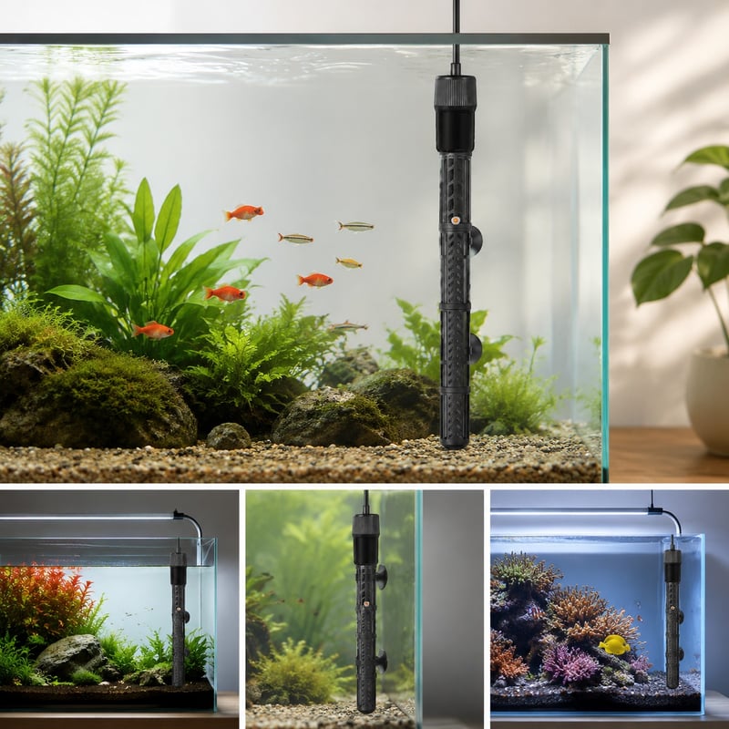 Gambar fungsi Pemanas Akuarium Kuarsa WK043 model WK043 untuk distributor peralatan akuarium dan tim pengadaan