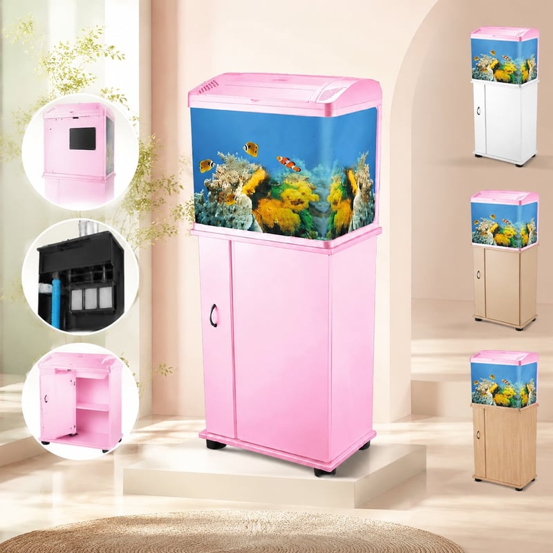 Akuarium Ikan Kaca Bagian Depan Cembung WK047 dengan Kabinet dan Lampu LED model WK047 gambar keunggulan untuk distributor dan tim pengadaan tangki akuarium