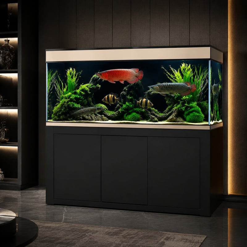 Tangki Akuarium Arowana Mewah WK065 model WK065, gambar fungsi untuk distributor tangki akuarium dan tim pengadaan