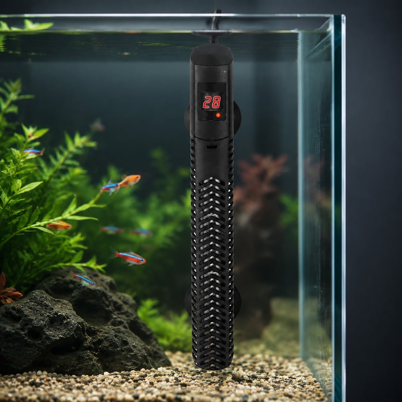 Gambar performa Pemanas Akuarium Kuarsa Digital model WK090 untuk distributor peralatan akuarium dan tim pengadaan