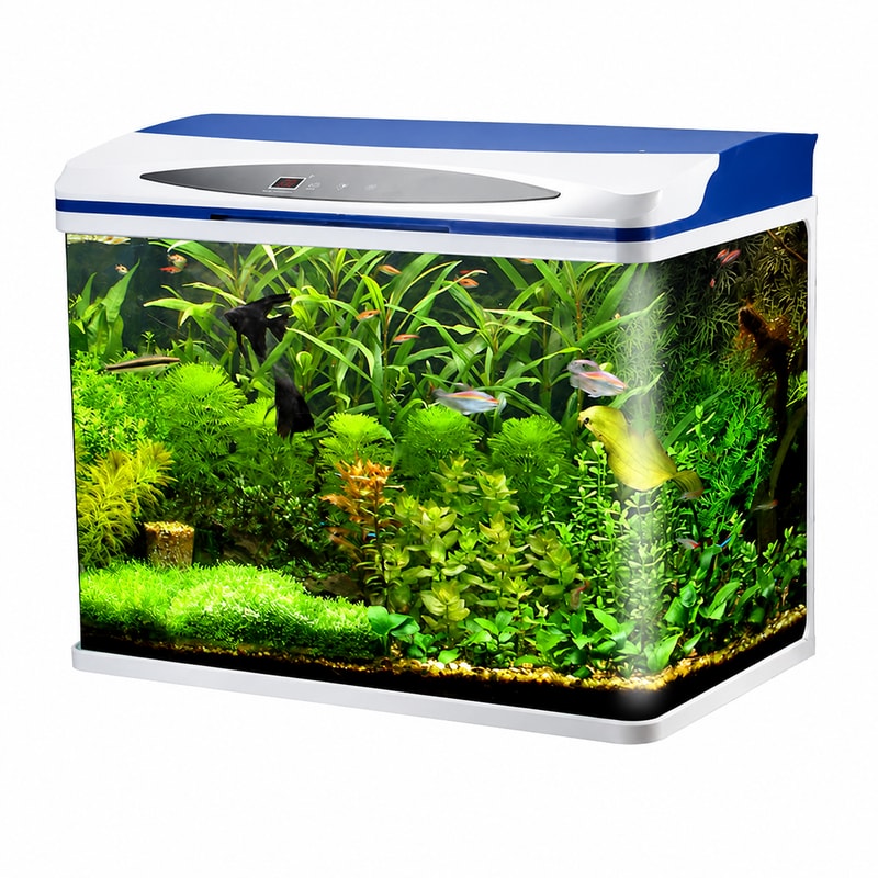 Tangki akuarium ikan kaca WK097 dengan lampu LED untuk tangki akuarium, grosir, OEM, dan pasokan distributor