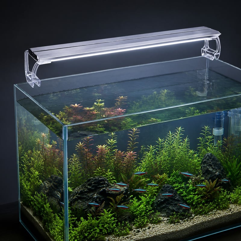 Gambar performa Lampu LED Akuarium WK100 model WK100 untuk distributor peralatan akuarium dan tim pengadaan