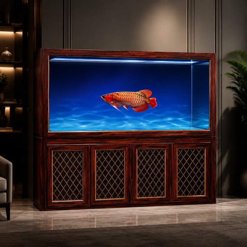 Gambar performa WK106 Wood Grain Arowana Aquarium Tank model WK106 untuk distributor dan tim pengadaan Aquarium tanks