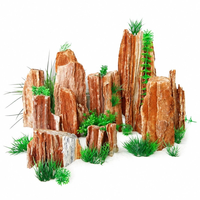 Gambar detail model WK120 WK120 River Scape Stone Aquascaping Decor nomor 3 untuk pembeli grosir dan OEM dekorasi Aquascaping akuarium