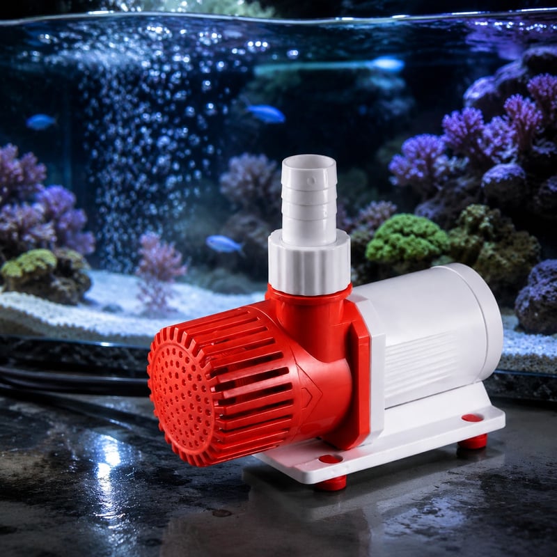 Pompa Air Akuarium Kecepatan Variabel DC WK121, gambar performa model WK121 untuk distributor peralatan akuarium dan tim pengadaan
