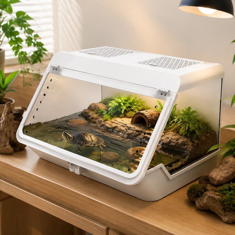 Gambar fungsi Tangki Akuarium Kura-kura WK124 model WK124 untuk distributor dan tim pengadaan peralatan akuarium