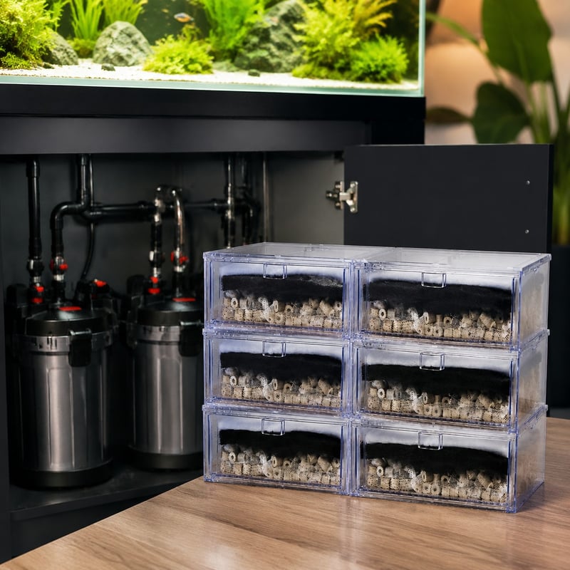 Sistem Filter Akuarium Biologis Trickle WK128 gambar fungsi model WK128 untuk distributor peralatan akuarium dan tim pengadaan