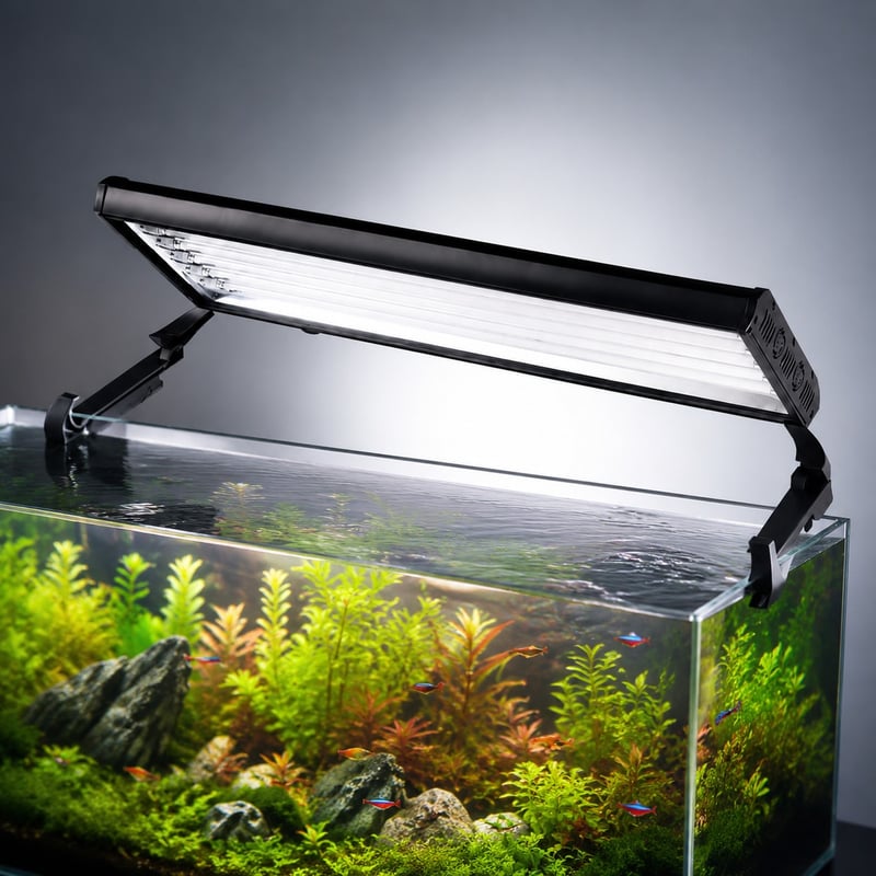 Gambar detail 5 Armatur Lampu Akuarium T5 HO 6-Lampu WK135 model WK135 untuk pembeli grosir dan OEM peralatan akuarium