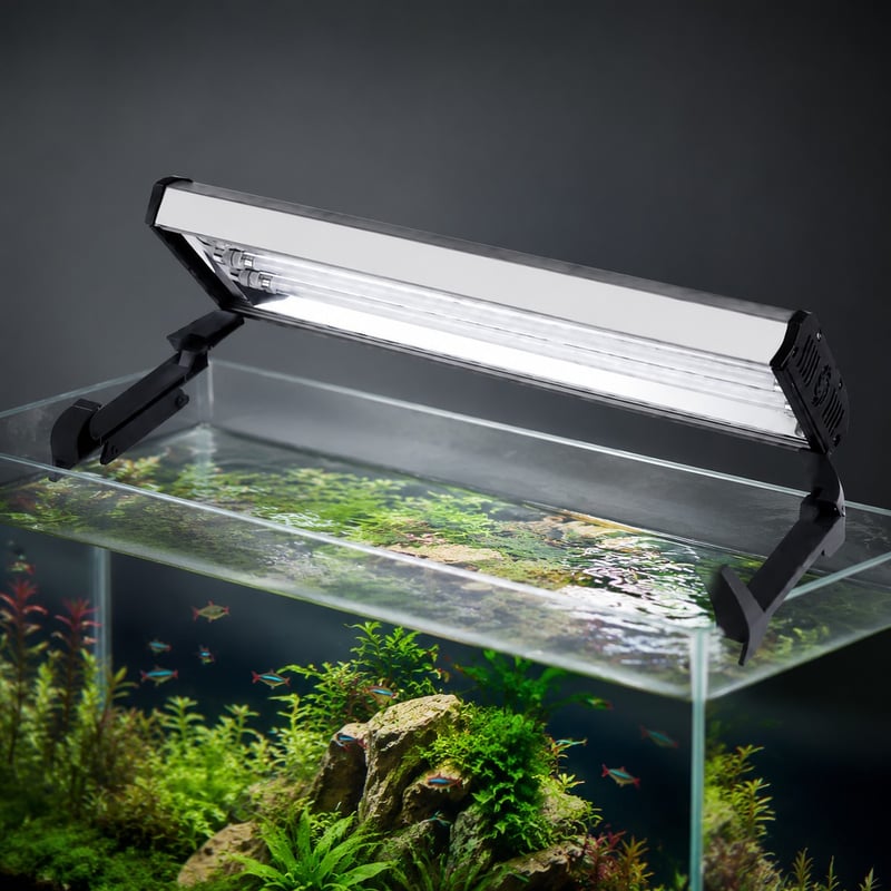 Gambar fungsi produk Armatur Lampu Akuarium T5 HO 4-Lampu WK136 model WK136 untuk distributor peralatan akuarium dan tim pengadaan