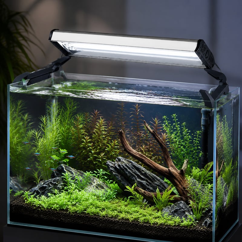 Gambar keunggulan model WK136 lampu akuarium T5 HO 4-lampu untuk distributor peralatan akuarium dan tim pengadaan