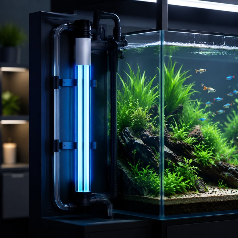 Gambar fungsi Sterilisator UV Akuarium Tabung Ganda WK141 model WK141 untuk distributor peralatan akuarium dan tim pengadaan