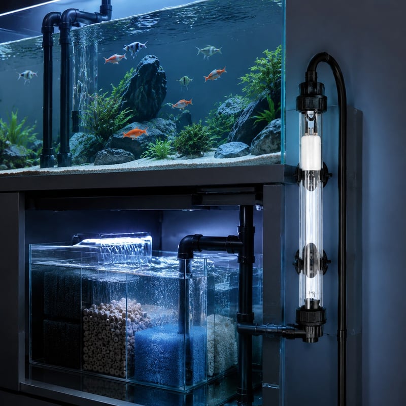 Gambar fungsi Sterilisator UV Akuarium Celup WK142 model WK142 untuk distributor peralatan akuarium dan tim pengadaan