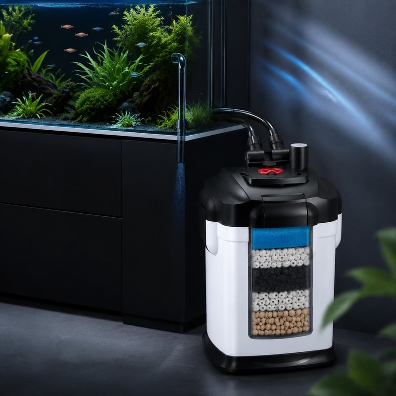 Gambar performa WK146 Uvf 3328 UV External Canister Filter model WK146 untuk distributor dukungan filtrasi akuarium dan tim pengadaan