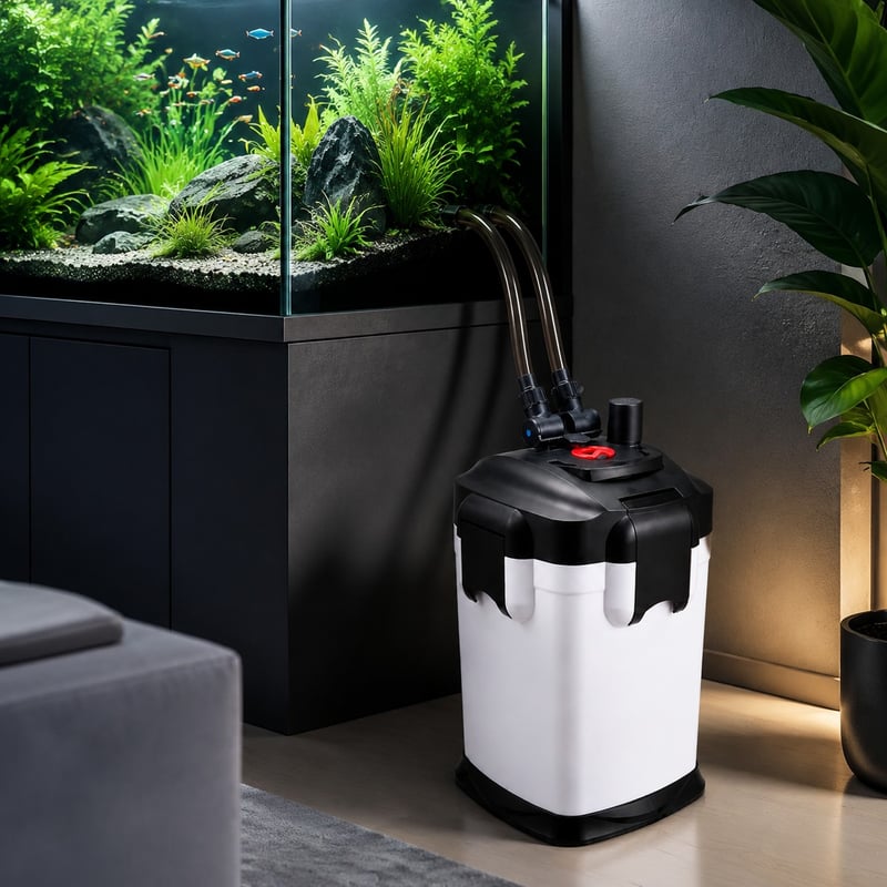 Gambar fungsi WK146 Uvf 3328 UV External Canister Filter model WK146 untuk distributor dukungan filtrasi akuarium dan tim pengadaan
